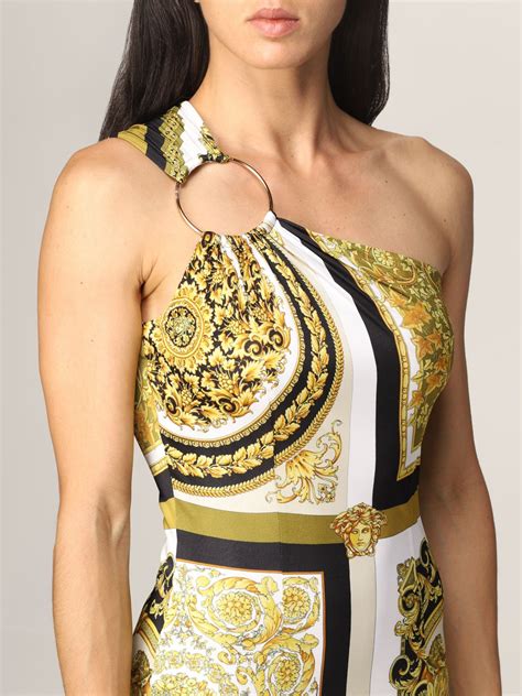 versace von dorndiel|Versace one shoulder dress.